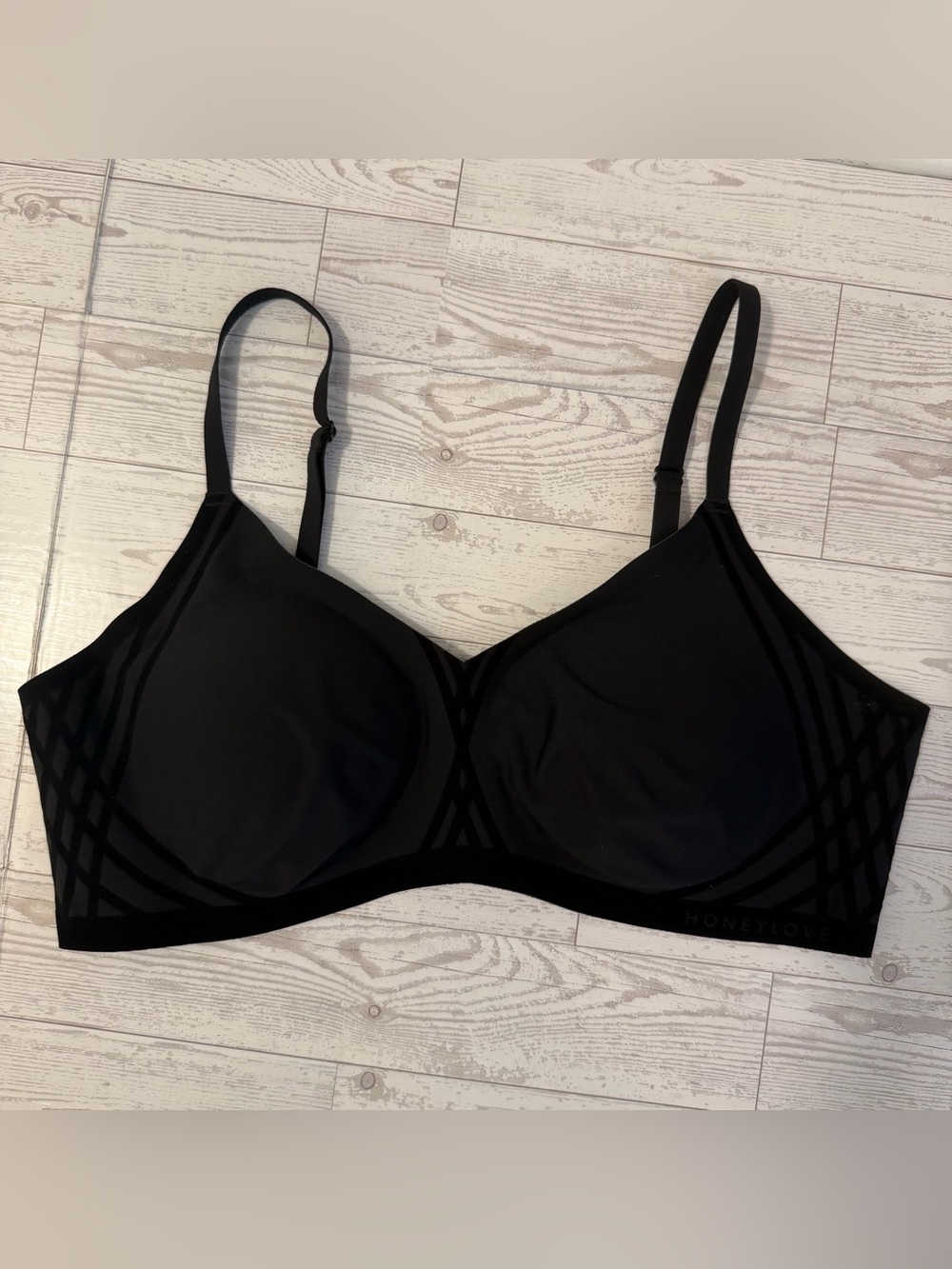Honeylove CrossOver Contour Wireless Bra Black | Women’s XL